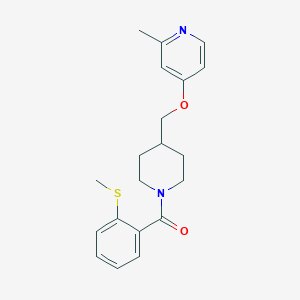molecular formula C20H24N2O2S B2766024 [4-[(2-Methylpyridin-4-yl)oxymethyl]piperidin-1-yl]-(2-methylsulfanylphenyl)methanone CAS No. 2379975-41-2