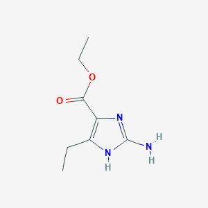 molecular formula C8H13N3O2 B2766030 Ethyl 2-amino-4-ethyl-1H-imidazole-5-carboxylate CAS No. 2225144-33-0