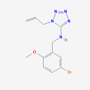 molecular formula C12H14BrN5O B276604 N-[(5-BROMO-2-METHOXYPHENYL)METHYL]-1-(PROP-2-EN-1-YL)-1,2,3,4-TETRAZOL-5-AMINE 