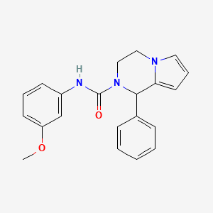 molecular formula C21H21N3O2 B2766071 N-(3-methoxyphenyl)-1-phenyl-1H,2H,3H,4H-pyrrolo[1,2-a]pyrazine-2-carboxamide CAS No. 899749-73-6