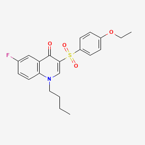 molecular formula C21H22FNO4S B2766084 1-butyl-3-(4-ethoxybenzenesulfonyl)-6-fluoro-1,4-dihydroquinolin-4-one CAS No. 899215-05-5