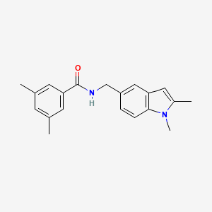molecular formula C20H22N2O B2766138 N-[(1,2-dimethyl-1H-indol-5-yl)methyl]-3,5-dimethylbenzamide CAS No. 852137-16-7