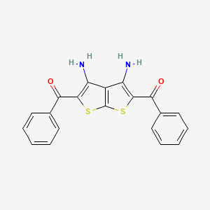 molecular formula C20H14N2O2S2 B2766152 dibenzoylthieno[2,3-b]thiophene-3,4-diamine CAS No. 3686-10-0