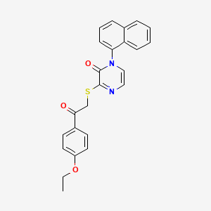 3-((2-(4-ethoxyphenyl)-2-oxoethyl)thio)-1-(naphthalen-1-yl)pyrazin-2(1H)-one
