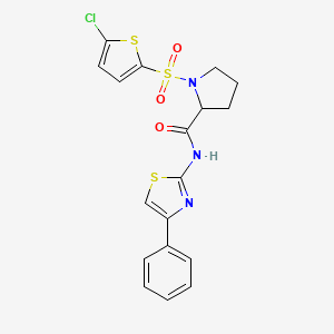 1-((5-chlorothiophen-2-yl)sulfonyl)-N-(4-phenylthiazol-2-yl)pyrrolidine-2-carboxamide