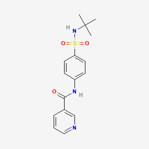 molecular formula C16H19N3O3S B2766197 N-[4-(tert-butylsulfamoyl)phenyl]pyridine-3-carboxamide CAS No. 875108-77-3