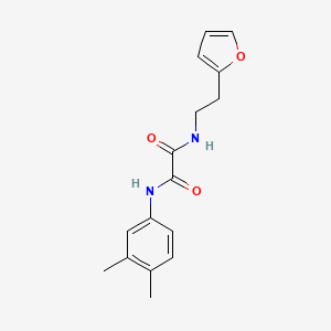molecular formula C16H18N2O3 B2766198 N'-(3,4-dimethylphenyl)-N-[2-(furan-2-yl)ethyl]ethanediamide CAS No. 898360-41-3