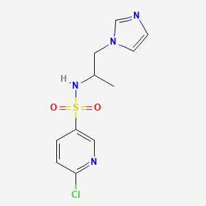 6-chloro-N-[1-(1H-imidazol-1-yl)propan-2-yl]pyridine-3-sulfonamide