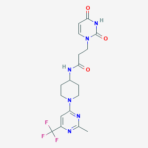 3-(2,4-dioxo-3,4-dihydropyrimidin-1(2H)-yl)-N-(1-(2-methyl-6-(trifluoromethyl)pyrimidin-4-yl)piperidin-4-yl)propanamide