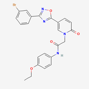 2-(5-(3-(3-bromophenyl)-1,2,4-oxadiazol-5-yl)-2-oxopyridin-1(2H)-yl)-N-(4-ethoxyphenyl)acetamide