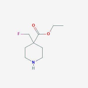 molecular formula C9H16FNO2 B2766212 Ethyl 4-(fluoromethyl)piperidine-4-carboxylate CAS No. 2104965-38-8