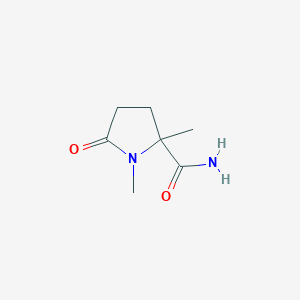 molecular formula C7H12N2O2 B2766215 1,2-Dimethyl-5-oxoprolinamide CAS No. 1923650-43-4