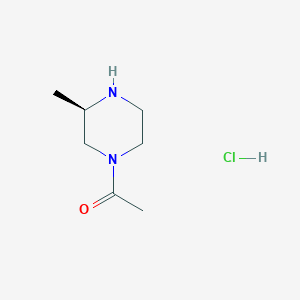 molecular formula C7H15ClN2O B2766217 1-[(3R)-3-Methylpiperazin-1-yl]ethanone;hydrochloride CAS No. 2028279-42-5