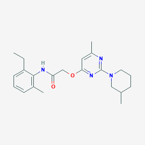 N-(2-ethyl-6-methylphenyl)-2-{[6-methyl-2-(3-methylpiperidin-1-yl)pyrimidin-4-yl]oxy}acetamide