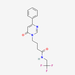 4-(6-oxo-4-phenylpyrimidin-1(6H)-yl)-N-(2,2,2-trifluoroethyl)butanamide