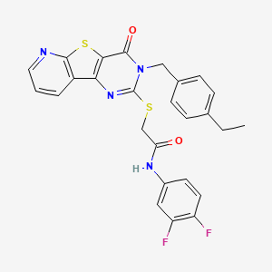 N-(3,4-difluorophenyl)-2-((3-(4-ethylbenzyl)-4-oxo-3,4-dihydropyrido[3',2':4,5]thieno[3,2-d]pyrimidin-2-yl)thio)acetamide
