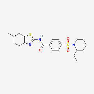 4-((2-ethylpiperidin-1-yl)sulfonyl)-N-(6-methyl-4,5,6,7-tetrahydrobenzo[d]thiazol-2-yl)benzamide