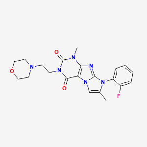 6-(2-Fluorophenyl)-4,7-dimethyl-2-(2-morpholin-4-ylethyl)purino[7,8-a]imidazole-1,3-dione