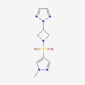 2-(1-((1-methyl-1H-pyrazol-4-yl)sulfonyl)azetidin-3-yl)-2H-1,2,3-triazole