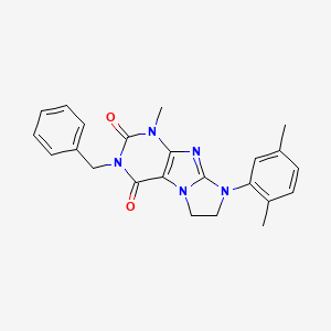 8-(2,5-Dimethylphenyl)-1-methyl-3-benzyl-1,3,5-trihydroimidazolidino[1,2-h]pur ine-2,4-dione