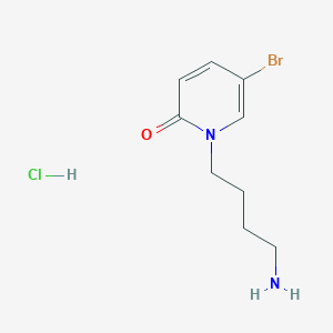 molecular formula C9H14BrClN2O B2766275 1-(4-Aminobutyl)-5-bromopyridin-2(1H)-one hydrochloride CAS No. 1266691-33-1