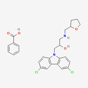 1-(3,6-dichloro-9H-carbazol-9-yl)-3-(((tetrahydrofuran-2-yl)methyl)amino)propan-2-ol benzoate