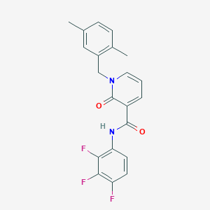 molecular formula C21H17F3N2O2 B2766281 1-(2,5-dimethylbenzyl)-2-oxo-N-(2,3,4-trifluorophenyl)-1,2-dihydropyridine-3-carboxamide CAS No. 941903-68-0
