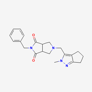 5-Benzyl-2-[(2-methyl-5,6-dihydro-4H-cyclopenta[c]pyrazol-3-yl)methyl]-1,3,3a,6a-tetrahydropyrrolo[3,4-c]pyrrole-4,6-dione
