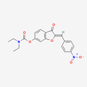 (Z)-2-(4-nitrobenzylidene)-3-oxo-2,3-dihydrobenzofuran-6-yl diethylcarbamate