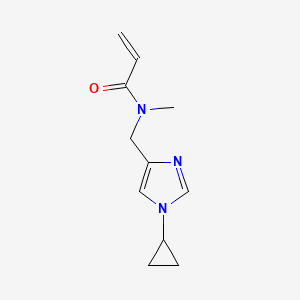 molecular formula C11H15N3O B2766292 N-[(1-cyclopropyl-1H-imidazol-4-yl)methyl]-N-methylprop-2-enamide CAS No. 2411287-80-2