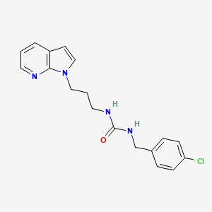 1-(3-(1H-pyrrolo[2,3-b]pyridin-1-yl)propyl)-3-(4-chlorobenzyl)urea