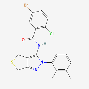molecular formula C20H17BrClN3OS B2766341 5-bromo-2-chloro-N-(2-(2,3-dimethylphenyl)-4,6-dihydro-2H-thieno[3,4-c]pyrazol-3-yl)benzamide CAS No. 450344-14-6