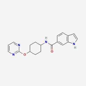 N-((1r,4r)-4-(pyrimidin-2-yloxy)cyclohexyl)-1H-indole-6-carboxamide