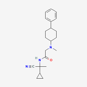 molecular formula C21H29N3O B2766367 N-(1-cyano-1-cyclopropylethyl)-2-[methyl(4-phenylcyclohexyl)amino]acetamide CAS No. 1252284-03-9