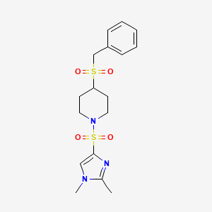 4-(benzylsulfonyl)-1-((1,2-dimethyl-1H-imidazol-4-yl)sulfonyl)piperidine