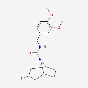 N-[(3,4-Dimethoxyphenyl)methyl]-3-fluoro-8-azabicyclo[3.2.1]octane-8-carboxamide