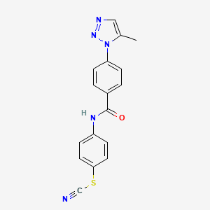 4-(5-methyl-1H-1,2,3-triazol-1-yl)-N-(4-thiocyanatophenyl)benzamide