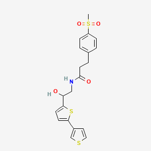 N-(2-{[2,3'-bithiophene]-5-yl}-2-hydroxyethyl)-3-(4-methanesulfonylphenyl)propanamide