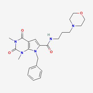 7-benzyl-1,3-dimethyl-N-(3-morpholinopropyl)-2,4-dioxo-2,3,4,7-tetrahydro-1H-pyrrolo[2,3-d]pyrimidine-6-carboxamide