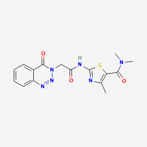 N,N,4-trimethyl-2-(2-(4-oxobenzo[d][1,2,3]triazin-3(4H)-yl)acetamido)thiazole-5-carboxamide