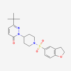 6-Tert-butyl-2-[1-(2,3-dihydro-1-benzofuran-5-ylsulfonyl)piperidin-4-yl]pyridazin-3-one