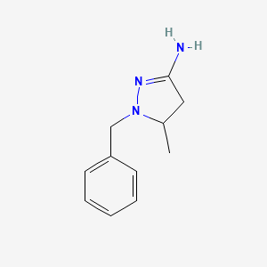 1-benzyl-5-methyl-4,5-dihydro-1H-pyrazol-3-amine