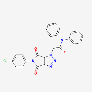 2-[5-(4-chlorophenyl)-4,6-dioxo-4,5,6,6a-tetrahydropyrrolo[3,4-d][1,2,3]triazol-1(3aH)-yl]-N,N-diphenylacetamide