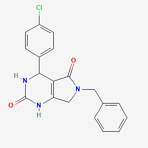 6-benzyl-4-(4-chlorophenyl)-3,4,6,7-tetrahydro-1H-pyrrolo[3,4-d]pyrimidine-2,5-dione