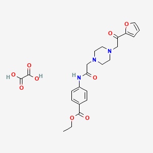 Ethyl 4-(2-(4-(2-(furan-2-yl)-2-oxoethyl)piperazin-1-yl)acetamido)benzoate oxalate