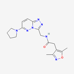 2-(3,5-dimethylisoxazol-4-yl)-N-((6-(pyrrolidin-1-yl)-[1,2,4]triazolo[4,3-b]pyridazin-3-yl)methyl)acetamide