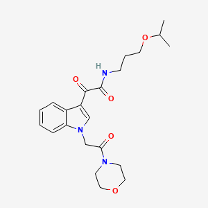 N-(3-isopropoxypropyl)-2-(1-(2-morpholino-2-oxoethyl)-1H-indol-3-yl)-2-oxoacetamide