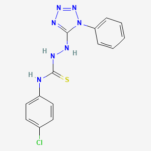 N-(4-chlorophenyl)-2-(1-phenyl-1H-tetrazol-5-yl)hydrazinecarbothioamide