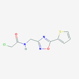 2-Chloro-N-[(5-thiophen-2-yl-1,2,4-oxadiazol-3-yl)methyl]acetamide