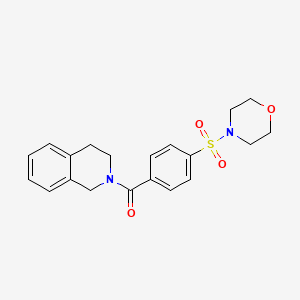 molecular formula C20H22N2O4S B2766460 (3,4-dihydroisoquinolin-2(1H)-yl)(4-(morpholinosulfonyl)phenyl)methanone CAS No. 326882-17-1
